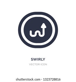 swirly scribbled arrow icon on white background. Simple element illustration from UI concept. swirly scribbled arrow sign icon symbol design.