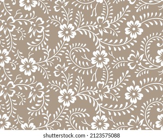 Swirly seamless floral pattern design