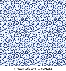 Swirly seamless pattern. 