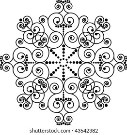 Swirly snowflake
