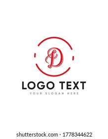 Swirly style letter type D logo template, Vector logo for business and company identity 