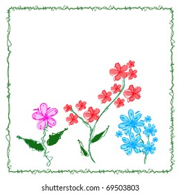 Swirly vector flowers. Eps8