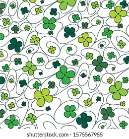 Swirly whimsical floral pattern in vector format.