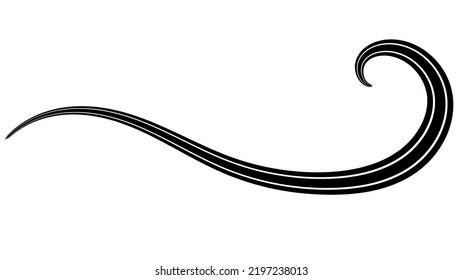 Swish Curve Line Swoosh, Vector Shape Swirl Like Patterns Wave