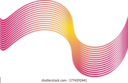 Swish Pattern With Color Gradient