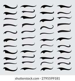 Swish Tail Vector Elements Collection