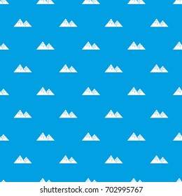 Swiss alps pattern repeat seamless in blue color for any design. Vector geometric illustration