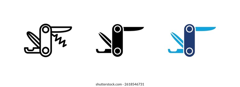 Swiss Army Knife Icon Element For Design