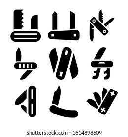 swiss army knife icon isolated sign symbol vector illustration - Collection of high quality black style vector icons
