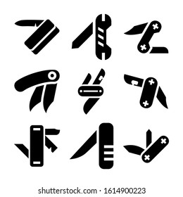 swiss army knife icon isolated sign symbol vector illustration - Collection of high quality black style vector icons
