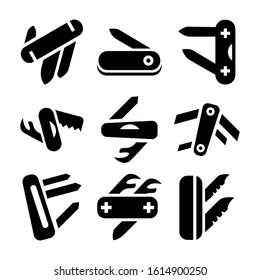 swiss army knife icon isolated sign symbol vector illustration - Collection of high quality black style vector icons
