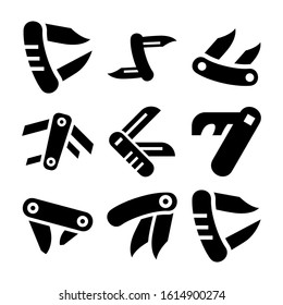 Swiss Army Knife Icon Isolated Sign Symbol Vector Illustration - Collection Of High Quality Black Style Vector Icons
