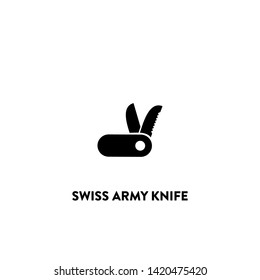 swiss army knife icon vector. swiss army knife sign on white background. swiss army knife icon for web and app