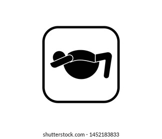 Swiss ball pike icon in glyph style isolated on white background.- vector