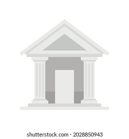 Swiss bank building icon. Flat illustration of swiss bank building vector icon isolated on white background