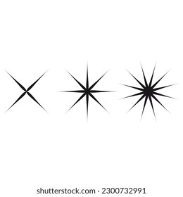 Swiss bauhaus y2k brutalist elements. Abstract geometric shapes, contemporary star figure. Vector memphis design, primitive element set