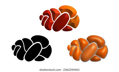 swiss braided bread, high quality vector