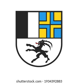 Swiss canton coat of arms, Switzerland heraldry sign and shield flag, vector. Swiss canton sign of Grisons or Graubunden, Switzerland confederation region heraldic coat of arms