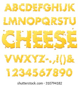 Swiss Cheese Alphabet Letters