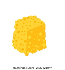Ilustração de queijo suíço. Ilustração de fatias de queijo
