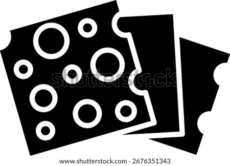 Swiss Cheese Slices Icon Design