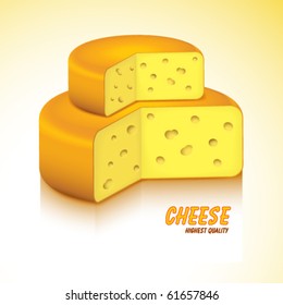 Schweizer Käse. Vektorgrafik. EPS8