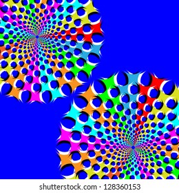Swiss Cheese Wheelies     (motion illusion)