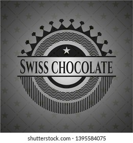 Swiss Chocolate dark badge. Vector Illustration. Detailed.