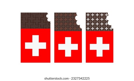 Swiss chocolate, high quality vector