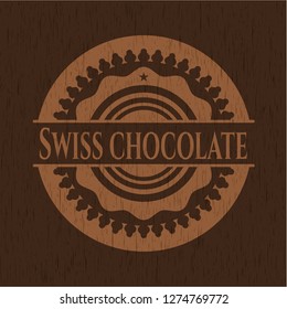 Swiss Chocolate realistic wood emblem