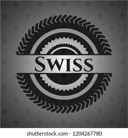 Swiss dark emblem. Retro