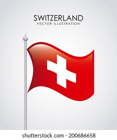 Swiss design over gray background, vector illustration