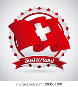 Swiss design over gray background, vector illustration