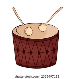 Swiss drum, Percussion musical instrument Vector illustration