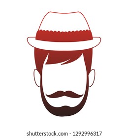 Swiss farmer man red lines