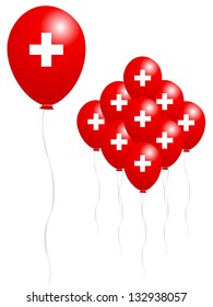 Swiss flag balloon