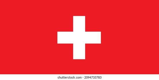 Bandera suiza soplando en el viento