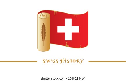 swiss flag and swiss history