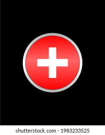 diseño vectorial de icono de bandera suiza para el logotipo.