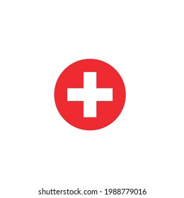 swiss flag icon vector illustration design template