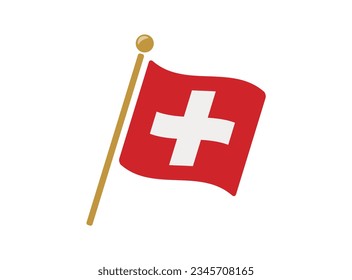 ilustración vectorial de icono de bandera de swiss