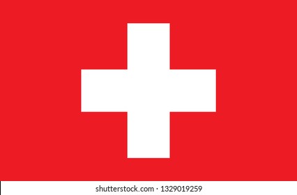 Swiss flag. Simple vector Switzerland flag