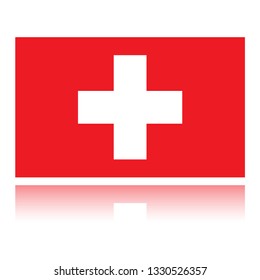 Swiss flag. Simple vector Switzerland flag