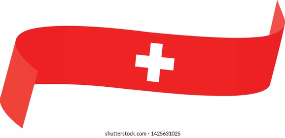 Swiss flag. Simple vector Switzerland flag