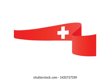 Swiss flag. Simple vector Switzerland flag
