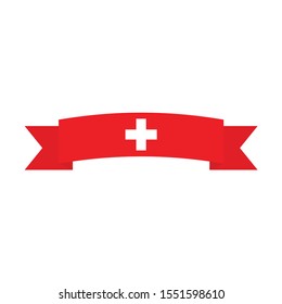 Schweizer Flagge. Einfache Vektorillustration Schweiz Flagge