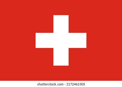 Swiss flag. Flag of Switzerland. Red-white flag of the Swiss state. svg