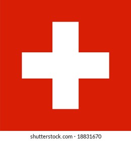 Swiss flag vector isolated illustration