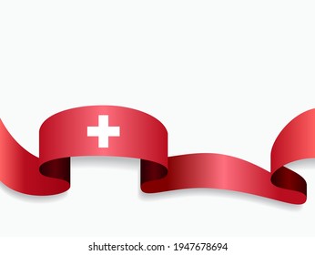 Abstrakter Hintergrund der Schweizer Flagge. Vektorgrafik.