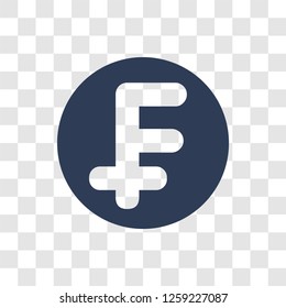 Swiss franc icon. Trendy Swiss franc logo concept on transparent background from e-commerce and payment collection